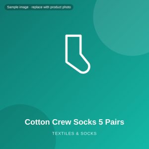 Cotton Crew Socks 5 Pairs