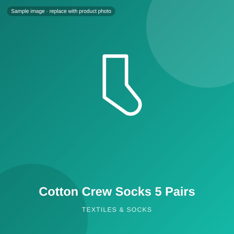 Cotton Crew Socks 5 Pairs